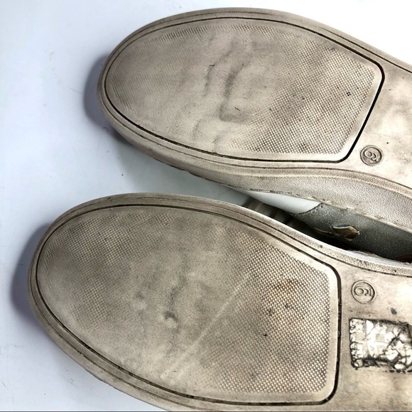 Jack Rogers leather sneakers mixed metal metallic white gold silver size 9M - Picture 6 of 11
